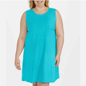 Fresh Produce Marissa Sun Tank Dress Bluefin Turquoise Cotton Jersey